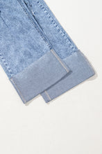 Load image into Gallery viewer, Ashleigh Blue Mineral Wash Bottom Cuff Distressed Wide Leg Jeans
