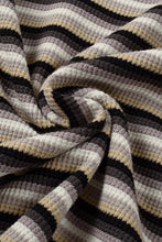 Load image into Gallery viewer, Black Stripe Rainbow Tee Tasseled String Wide Leg Pants Set