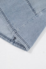 Load image into Gallery viewer, Beau Blue Light Wash High Waist Loose Fit Denim Mini Dress