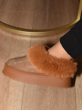 Cargar imagen en el visor de la galería, WILD DIVA Embellished Faux Fur Platform Booties