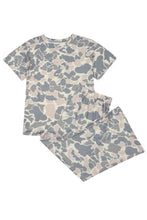 Cargar imagen en el visor de la galería, Multicolour Retro Camouflage Print Plus Size 2pcs Outfit