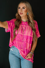 Cargar imagen en el visor de la galería, Rose Howdy Cowboy Letter Printed Western Fashion Tee
