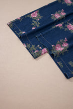 Cargar imagen en el visor de la galería, Blue Beau Floral Print Pleated High Waist Wide Leg Denim Jumpsuit