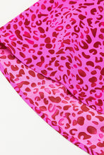 Load image into Gallery viewer, Hot Pink Leopard Print Ruffled Trim Tiered Maxi Dress