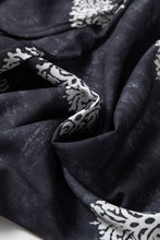 Cargar imagen en el visor de la galería, Black Bohemian Printed Drawstring Waist Wide Leg Pants