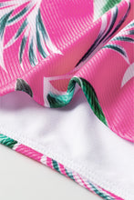 Load image into Gallery viewer, Rose Tropical Print Textured Bikini Bottoms
