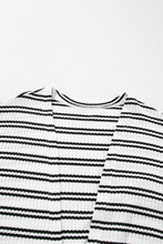 Cargar imagen en el visor de la galería, Black Stripe Print Open Front Duster Cardigan