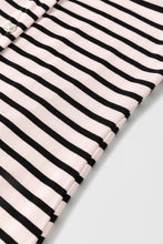 Load image into Gallery viewer, White Striped Print Sleeveless Buttoned Maxi Dress