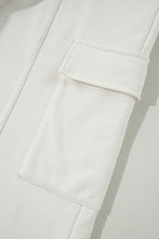 Load image into Gallery viewer, Beige Plain Cargo Pockets High Waist Casual Sweatpants