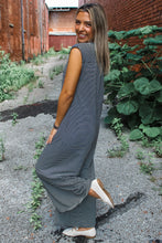 Load image into Gallery viewer, Black white Striped Print Buttoned Wide Leg Sleeveless Jumpsuit