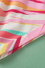 Load image into Gallery viewer, White Abstract Print Short Sleeve Notched Neck Plus Size Top