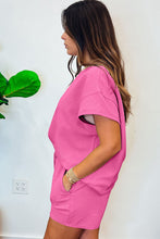 Load image into Gallery viewer, Gray 2pcs Solid Textured Drawstring Shorts Set