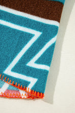 Load image into Gallery viewer, Sky Blue Aztec Printed Lapel Bell Sleeve Jacket