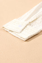 Load image into Gallery viewer, Beige Lace Crochet Collared Tunic Oversized Shirt