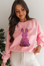 Load image into Gallery viewer, Pink Cheetah Easter Rabbit Graphic Sweatshirt