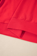 Cargar imagen en el visor de la galería, Fiery Red GAMEDAY Embroidered Patch Pattern Casual Shift Sweatshirt