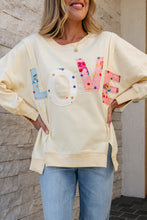 Load image into Gallery viewer, Apricot LOVE PATCH Graphic Oversized Sweatshirt