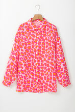 Cargar imagen en el visor de la galería, Rose Leopard Printed Button Up Loose Shirt