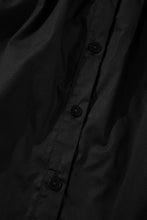 Load image into Gallery viewer, Black Crisp Puff Sleeve Loose Shirt