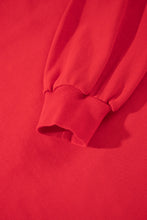 Cargar imagen en el visor de la galería, Fiery Red GAMEDAY Embroidered Patch Pattern Casual Shift Sweatshirt