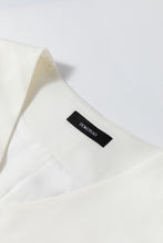 Cargar imagen en el visor de la galería, White Solid Color Button up V Neck Suit Vest