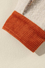 Load image into Gallery viewer, Brown Stripe Plus Size Plaid Print Collared Buttoned Jacket