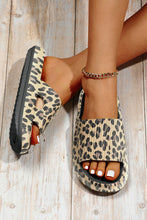 Cargar imagen en el visor de la galería, Leopard Print Thick Sole Slip On Slippers