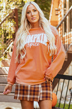 Load image into Gallery viewer, Orange PUMPKIN Spice Graphic Corded Crewneck Sweatshirt