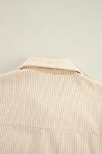 Load image into Gallery viewer, Oatmeal Corduroy Flap Pocket Button Up Shacket