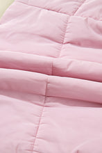 Cargar imagen en el visor de la galería, Pink Stand Neck Flutter Sleeve Snap Button Puffer Vest