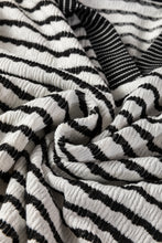 Load image into Gallery viewer, White Stripe Collared Pullover Top and Drawstring Pant Set