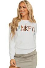Load image into Gallery viewer, White Thankful Ivory Embroidered Sweater