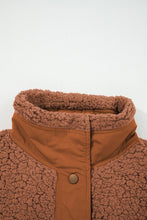 Load image into Gallery viewer, Cinnamon Faux Fur Snap Button Front Knot Side Plush Vest with Pockets
