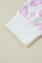 Load image into Gallery viewer, Pink Leopard Print Long Sleeve Top Plus Size Shorts Set