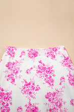 Cargar imagen en el visor de la galería, Rose Boho Floral High Waist Ruffle Split Maxi Skirt