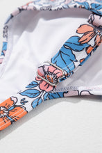 Cargar imagen en el visor de la galería, Pink Drawstring Ruched Floral Swim Dress