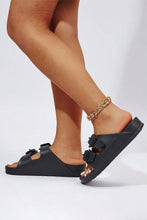 Cargar imagen en el visor de la galería, Black Double-buckle EVA Slippers