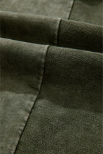 Load image into Gallery viewer, Vineyard Green Mineral Wash Tiered Wide Leg Patchwork Drawstring Pants