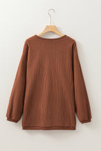Load image into Gallery viewer, Orange JOLENE Ribbed Corded Oversized Sweatshirt