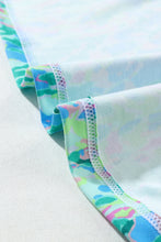 Load image into Gallery viewer, Green Loose Painted Floral Tee