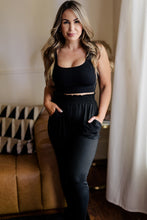 Load image into Gallery viewer, Black Curvy Girl Frill High Waist Pocketed Soft Pants