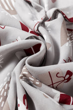 Load image into Gallery viewer, Light Grey Christmas Printed Shirt and Pants Pajama Set