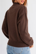 Load image into Gallery viewer, Coffee Western Howdy Boot Graphic High Neck Sweater