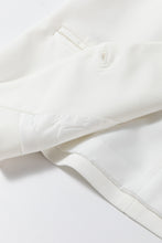 Cargar imagen en el visor de la galería, White Solid Color Button up V Neck Suit Vest