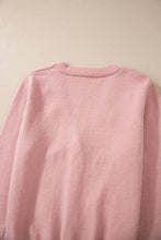 Load image into Gallery viewer, Sepia Rose Textured Knit Pearl Beaded Button Up Cardigan