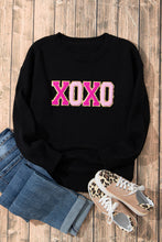 Load image into Gallery viewer, Black Holly Jolly Round Neck Casual Sweater