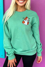 Load image into Gallery viewer, Aruba Blue Cute Halloween Ghost Embroidered Casual Sweatshirt