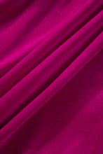 Load image into Gallery viewer, Rose Red Shirred V Neck Tiered Ruffled Velvet Plus Size Maxi Dress