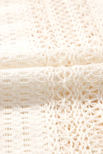 Load image into Gallery viewer, Beige Lace Crochet Collared Tunic Oversized Shirt