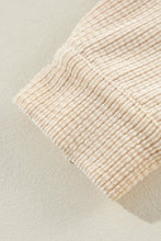 Load image into Gallery viewer, Oatmeal Corduroy Flap Pocket Button Up Shacket